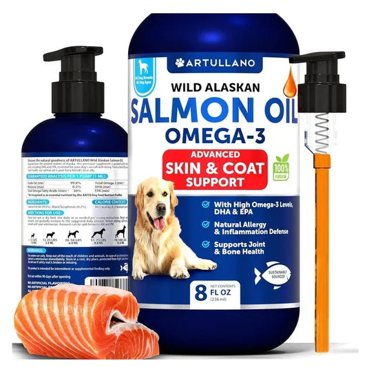 Elvanora ™ PureVital Salmon Oil for Dogs

Wild Alaskan Fish Oil • Omega-3 Skin & Coat Support • 8 FL OZ (Pack of 3)