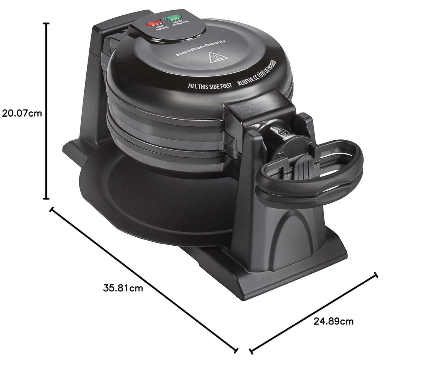 🧇Hamilton Beach Belgian Waffle Maker with Removable Nonstick Plates Double Flip Makes 2 at Once 🔥