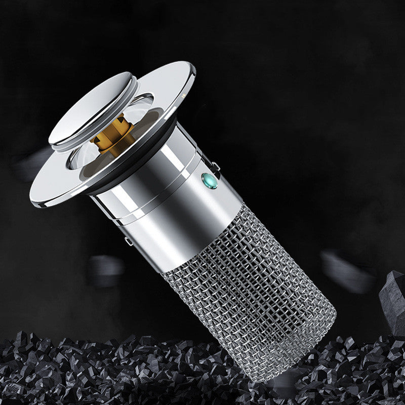 Long Pop-Up Sink Drain Filter™ – Press-Bounce Basin Stopper with Hair Catcher for Bathroom & Kitchen