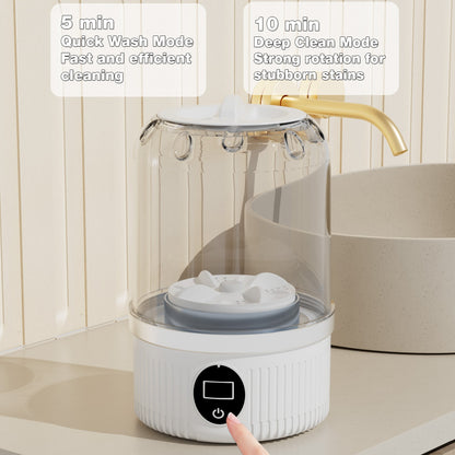 The Portable Mini Washing Machine🔌™ keeps your essentials fresh—wherever life takes you.™ – USB Rechargeable Foldable Travel Washer for Baby Clothes, Underwear & Socks