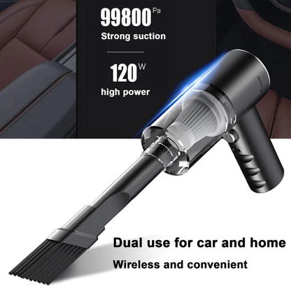 120W Elvanora™ Portable Handheld Vacuum – Cordless High-Power Deep Clean for Home, Car & Office