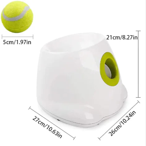 Elvonera™ 3196 Mini Automatic Tennis Ball Launcher for Pets, Hands-Free Play •. Lightweight & Portable • Smart Exercise Solution