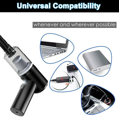 120W Elvanora™ Portable Handheld Vacuum – Cordless High-Power Deep Clean for Home, Car & Office