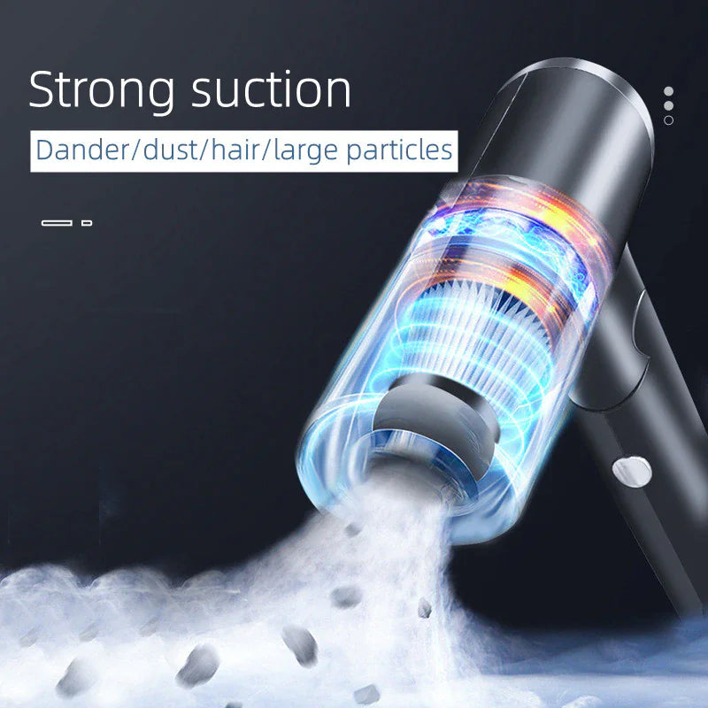 120W Elvanora™ Portable Handheld Vacuum – Cordless High-Power Deep Clean for Home, Car & Office