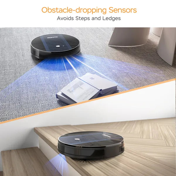 Smart Robot Vacuum Cleaner G6 – Ultra-Thin Design with 1800Pa Strong Suction, App Control & Automatic Self-Charging | Custom Cleaning for Hard Floors & Carpets ✅