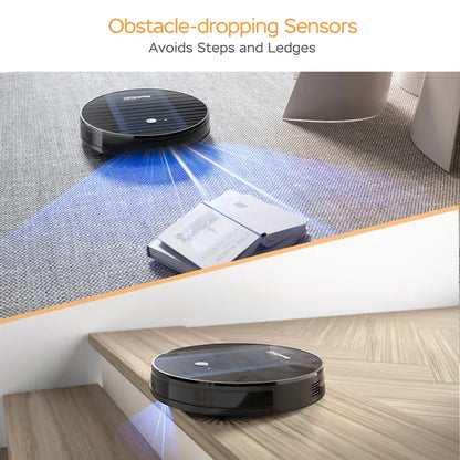 Smart Robot Vacuum Cleaner G6 – Ultra-Thin Design with 1800Pa Strong Suction, App Control & Automatic Self-Charging | Custom Cleaning for Hard Floors & Carpets ✅
