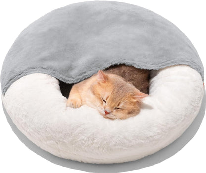 Elvanora™ CozyHaven Enclosed Cat Bed Cave

22” × 22” Washable Pet Bed with Base 
For Cats & Small Dogs