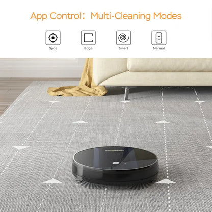 Smart Robot Vacuum Cleaner G6 – Ultra-Thin Design with 1800Pa Strong Suction, App Control & Automatic Self-Charging | Custom Cleaning for Hard Floors & Carpets ✅