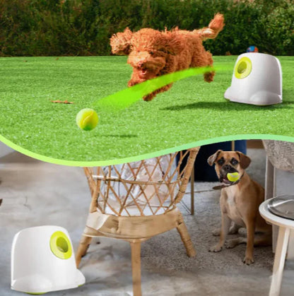 Elvonera™ 3196 Mini Automatic Tennis Ball Launcher for Pets, Hands-Free Play •. Lightweight & Portable • Smart Exercise Solution